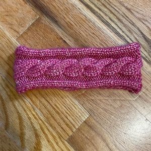 Lovely metallic pink cable headband